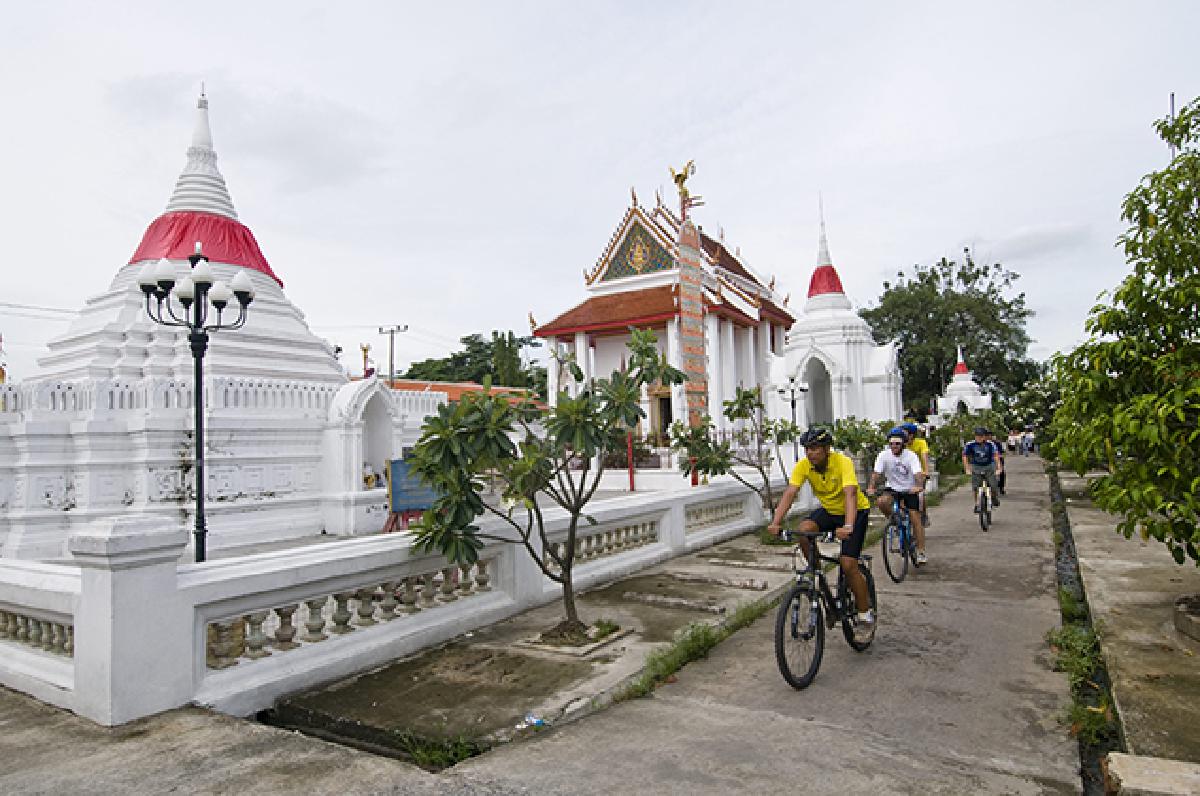 ท่องเที่ยวย่านนนทบุรี ปั่นจักรยานชื่นชมบรรยากาศในเกาะเกร็ด