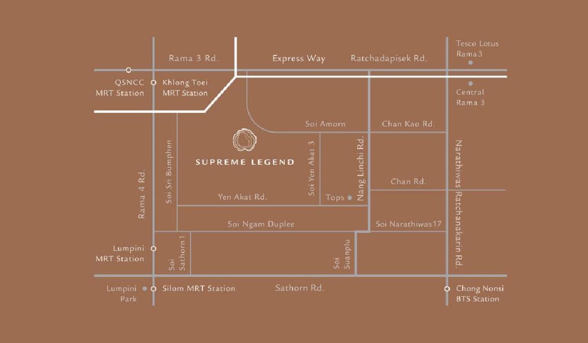 คอนโดโครงการใหม่ SUPREME LEGEND map