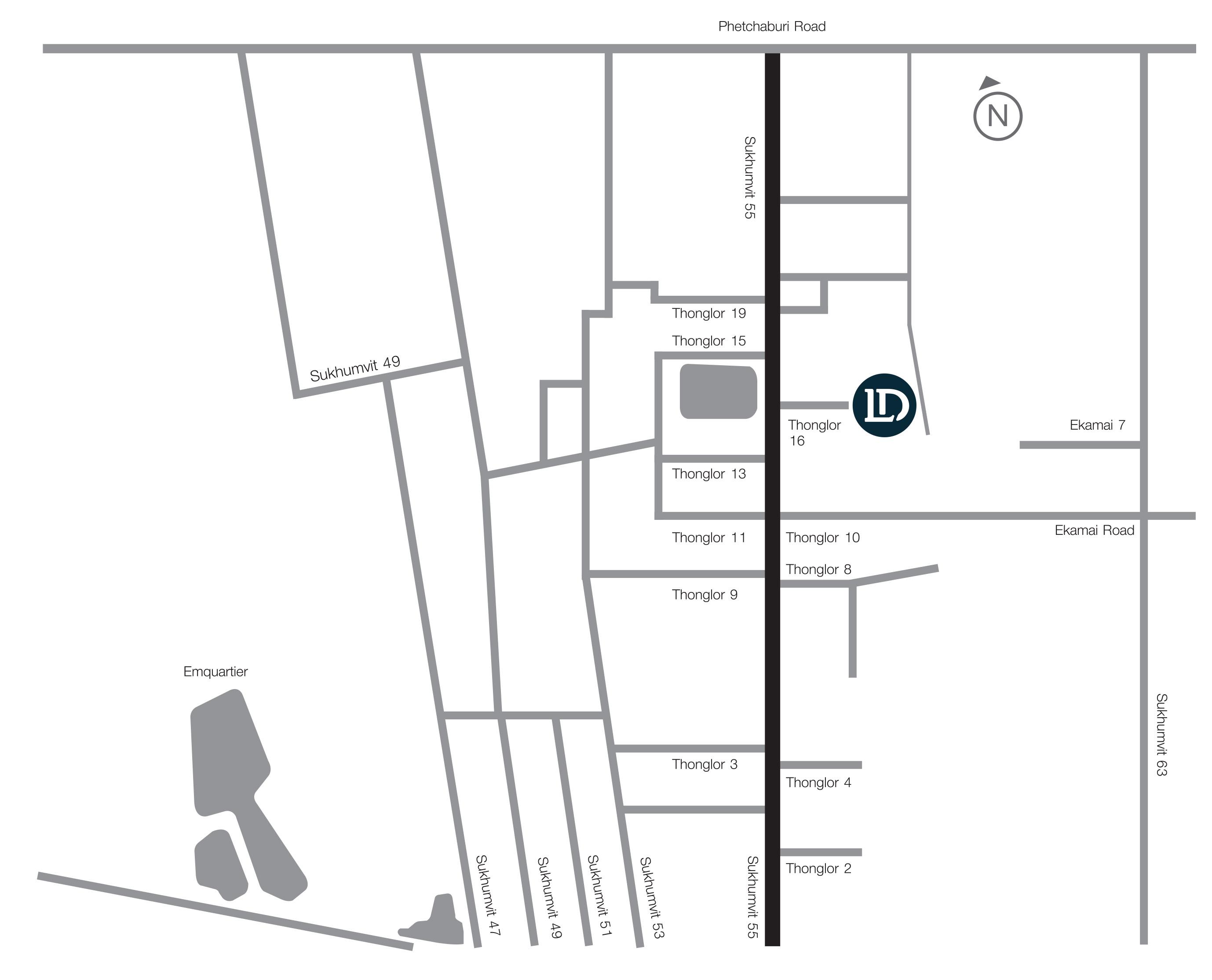 ตัวอย่างบรรยากาศจำลองของคอนโด La Citta Delre Thonglor 16