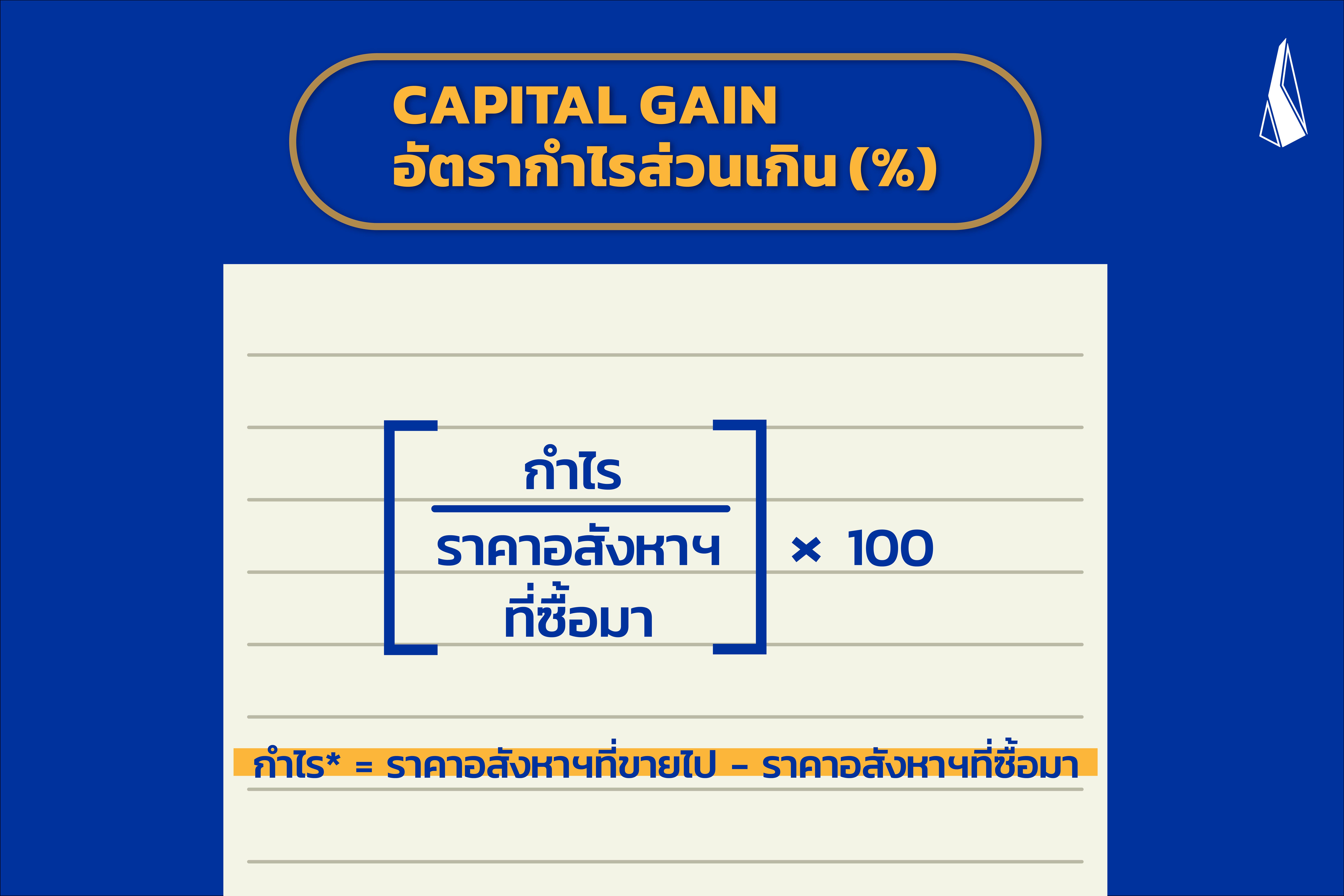 วิธีคำนวณหา capital gain คอนโด