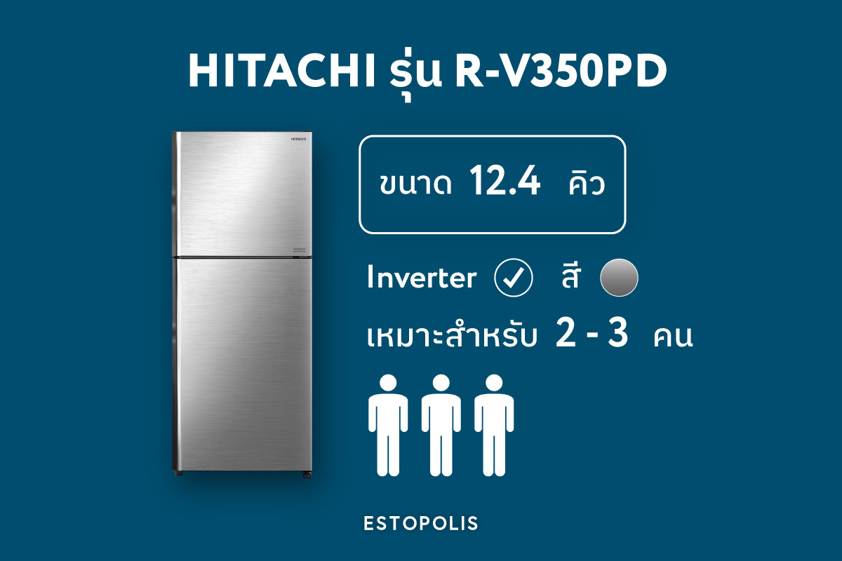 ตู้เย็น 2 ประตู HITACHI รุ่น R-V350PD