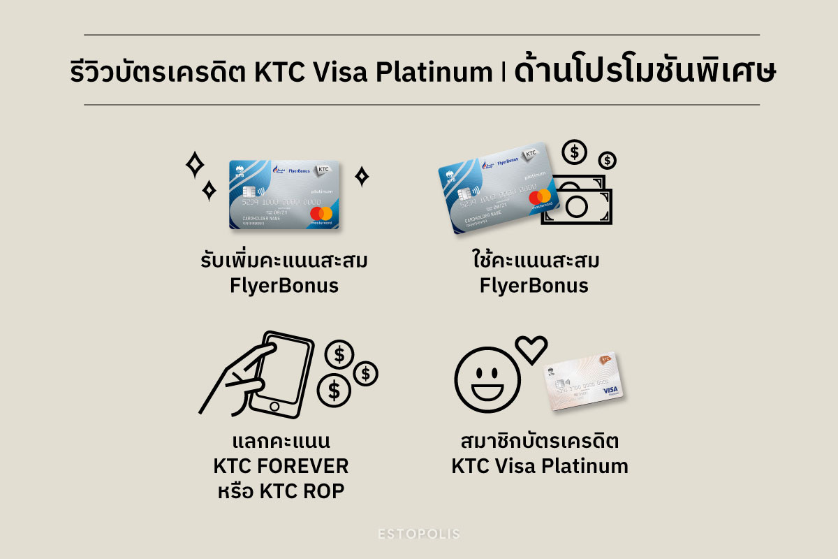 รีวิวบัตรเครดิต KTC Visa Platinum สมัครดีไหม
