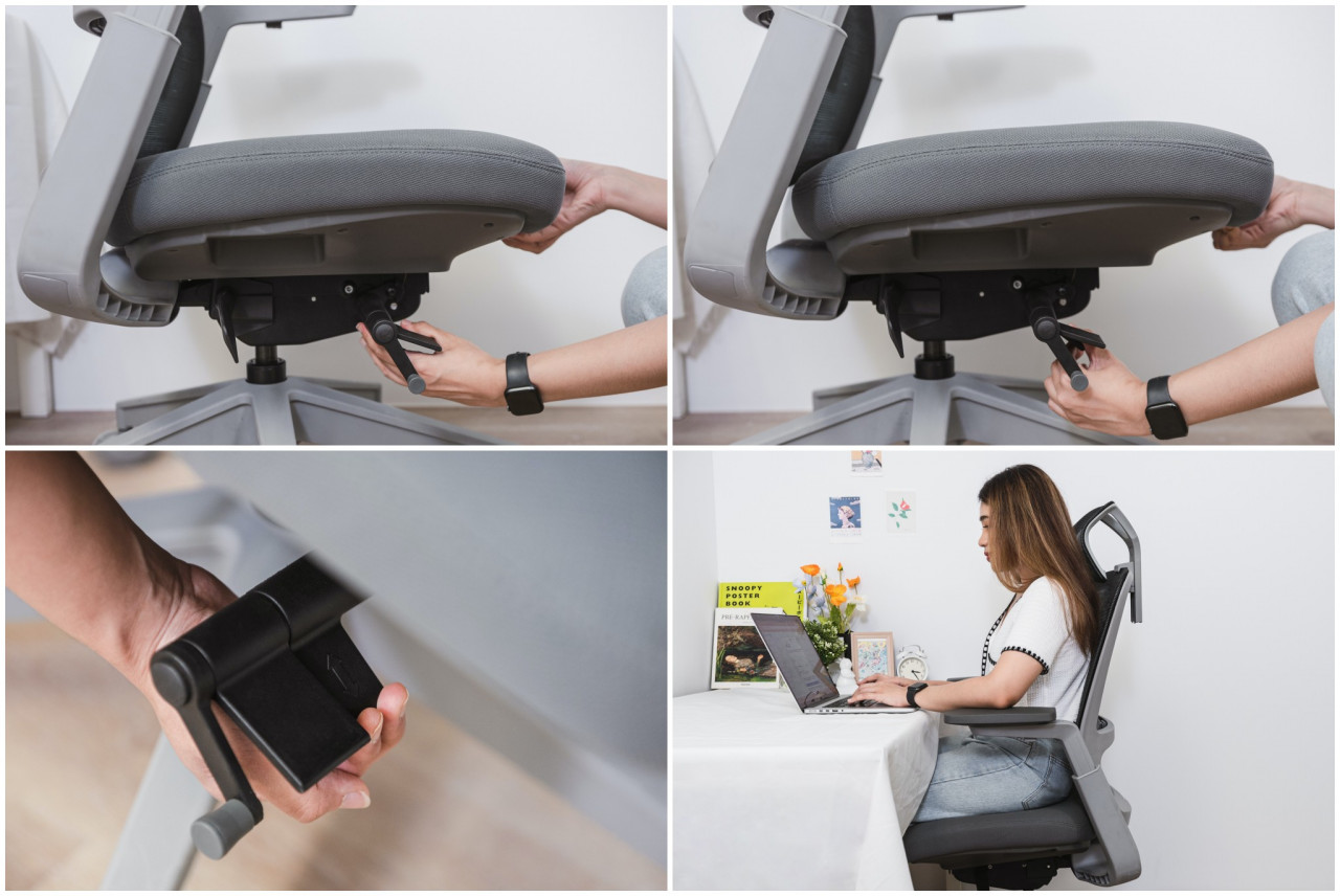 รีวิวเก้าอี้สุขภาพ Workscape รุ่น Libra สามารถเลื่อนเบาะนั่งไปหน้า-หลังได้