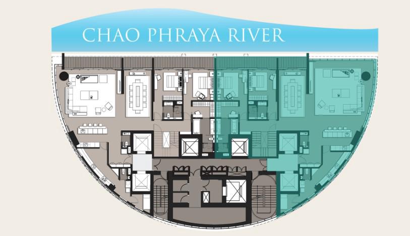 บันยันทรี เรสซิเดนซ์ ริเวอร์ไซด์ กรุงเทพ (Banyan Tree Residences Bangkok) คอนโดริมแม่น้ำเจ้าพระยา 4 BR