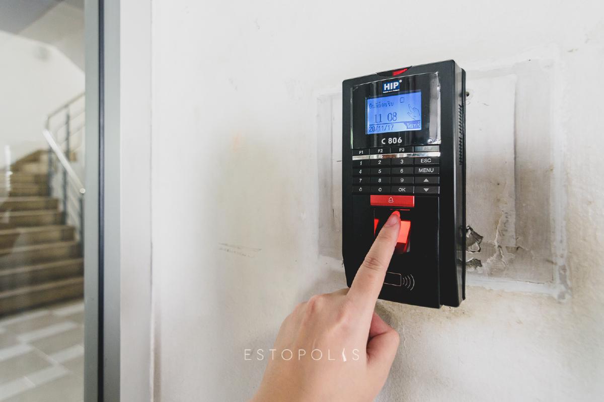 เข้าอาคารด้วยการสแกนนิ้ว ศุภาลัย ซิตี้ โฮม รัชดา