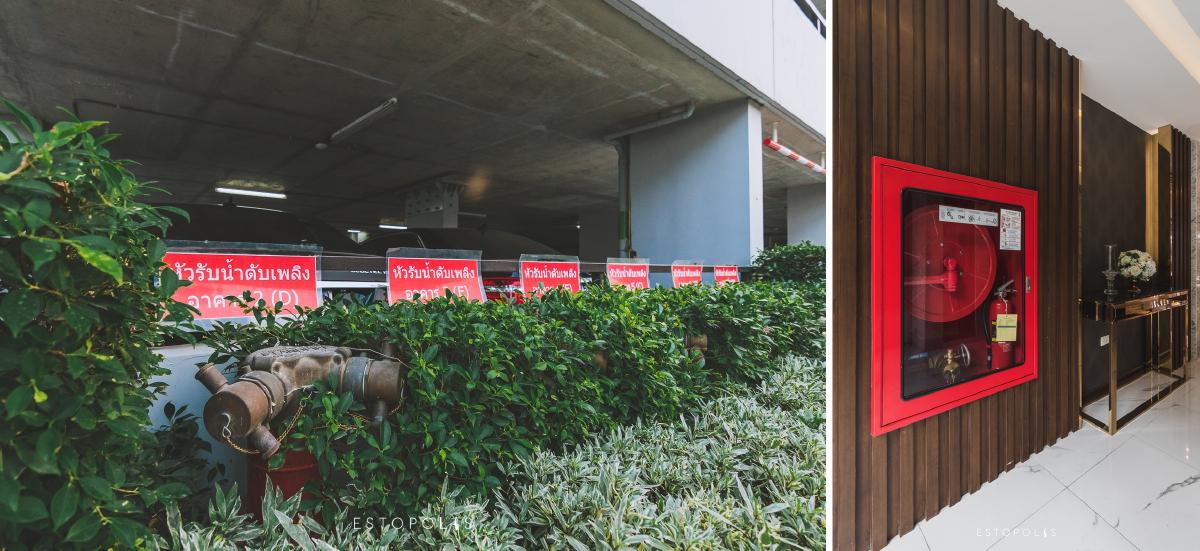 ระบบดับเพลิงของคอนโด Metro Luxe Riverfront รัตนาธิเบศร์