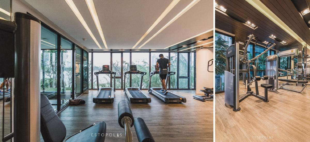 ฟิตเนสของคอนโด Metro Luxe Riverfront รัตนาธิเบศร์