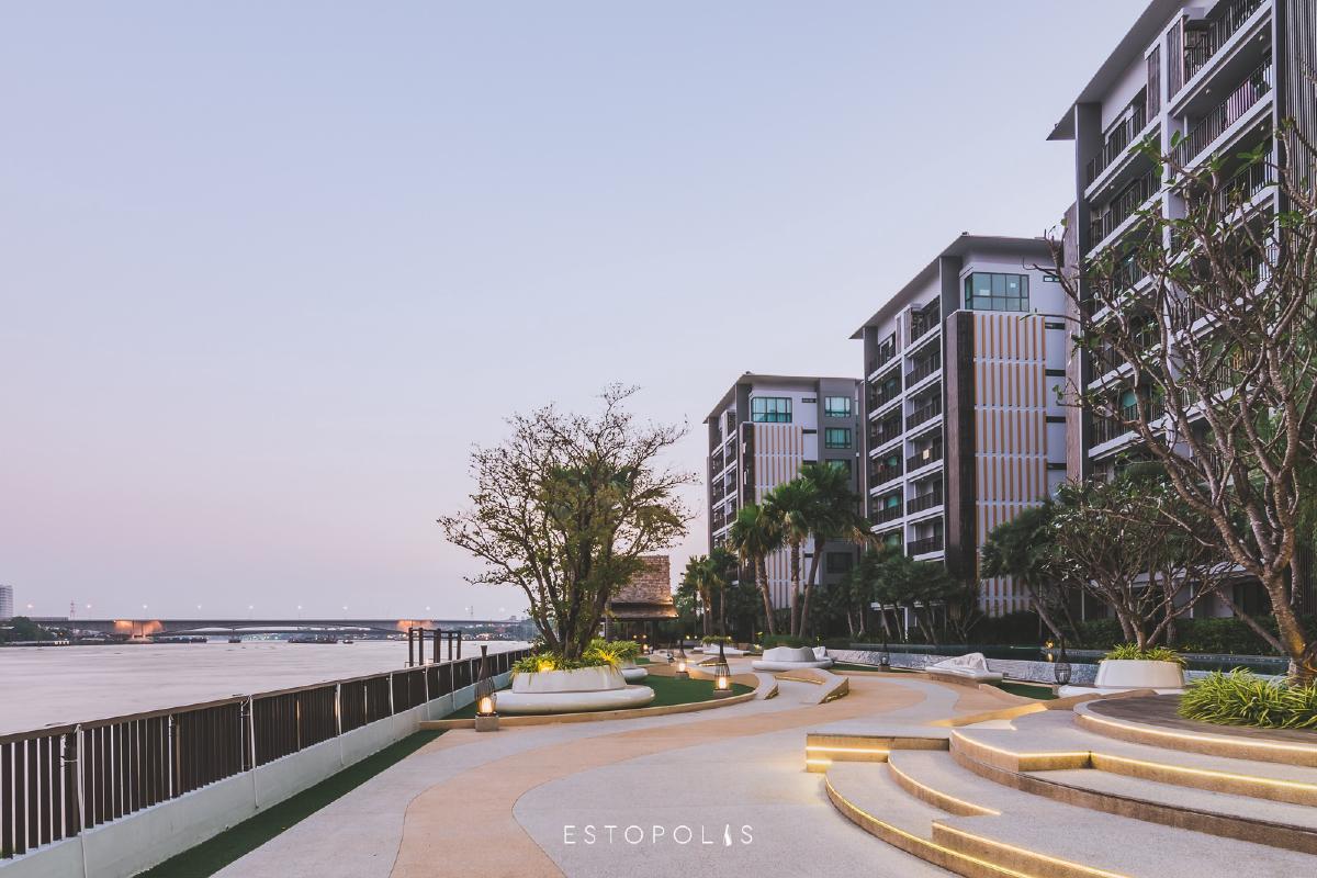 ด้านหน้าโครงการ Metro Luxe Riverfront รัตนาธิเบศร์ ติดริมแม่น้ำเจ้าพระยา