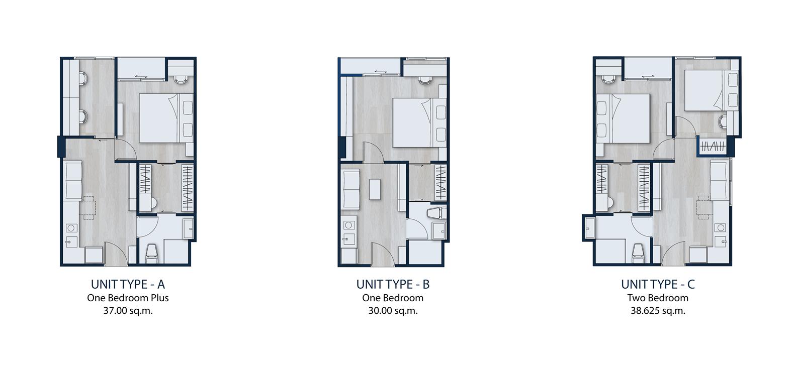 Unit Plan ของคอนโด The Elegant ลาดพร้าว 1