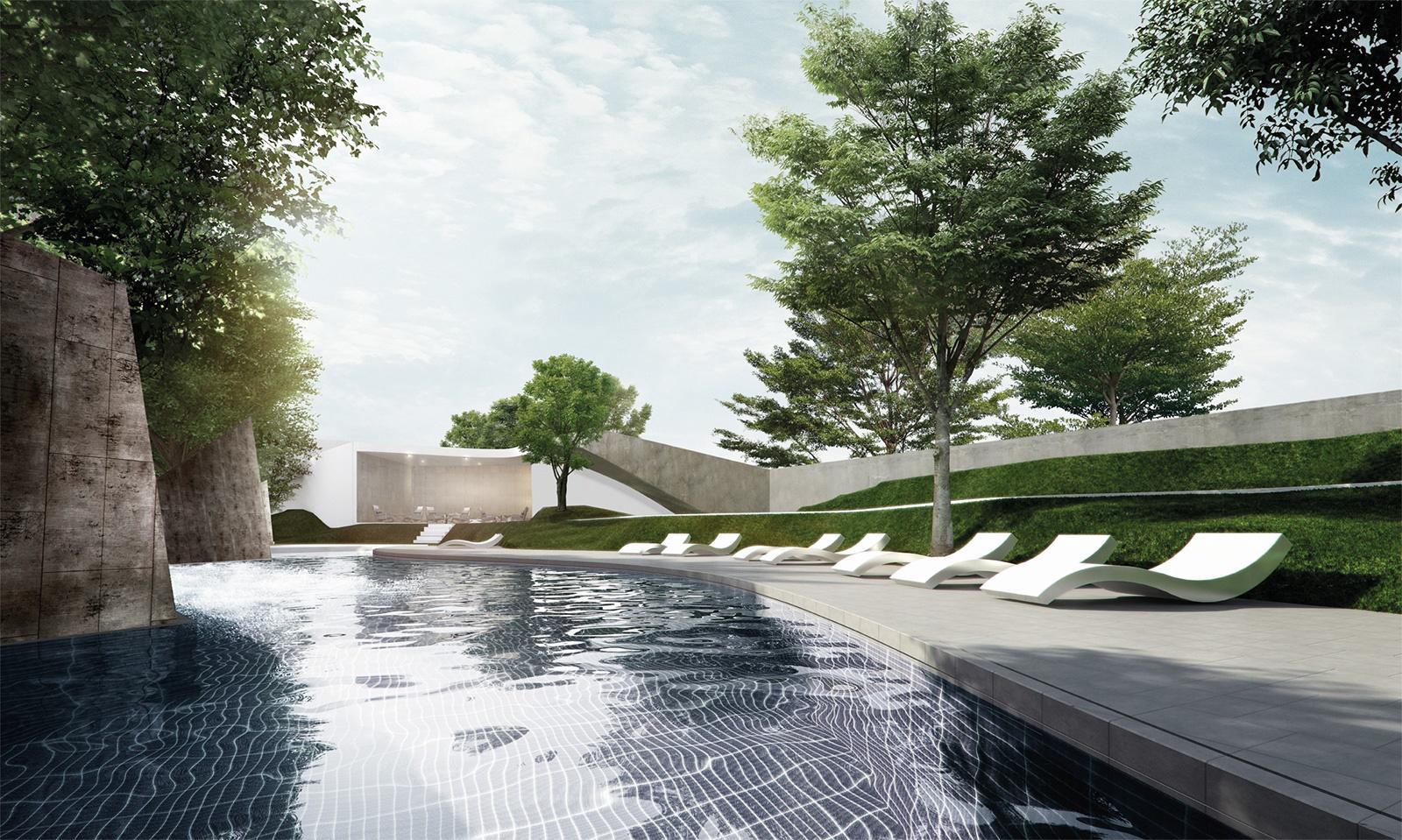 สะรว่ายน้ำของ  เอ สเปซ ไอดี อโศก-รัชดา (a space id asoke-ratchada)