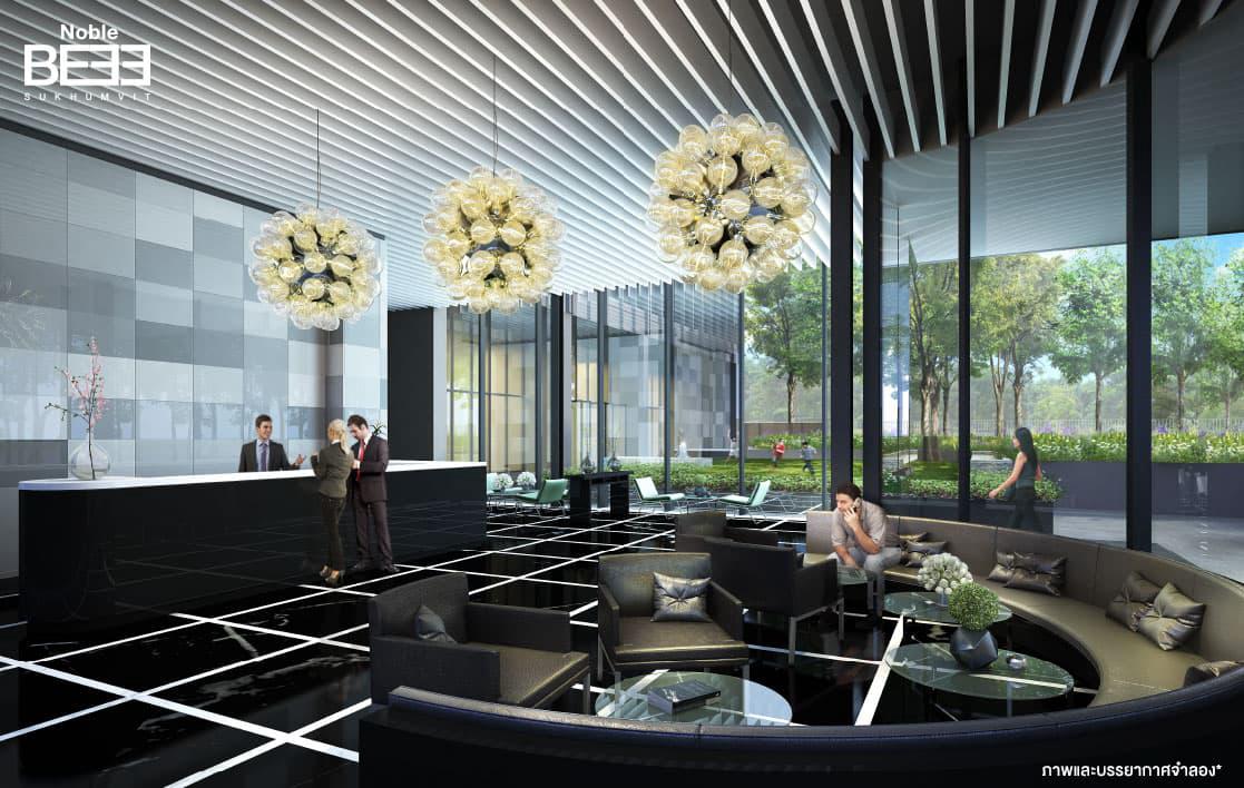 ภาพจำลองภายใน Lobby ของโครงการ Noble BE 33 Sukhumvit (โนเบิล บี 33 สุขุมวิท)