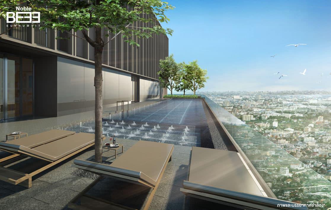 ภาพจำลองสระว่ายน้ำของโครงการ Noble BE33 Sukhumvit (โนเบิล บีเทอร์ตี้ทรี สุขุมวิท)