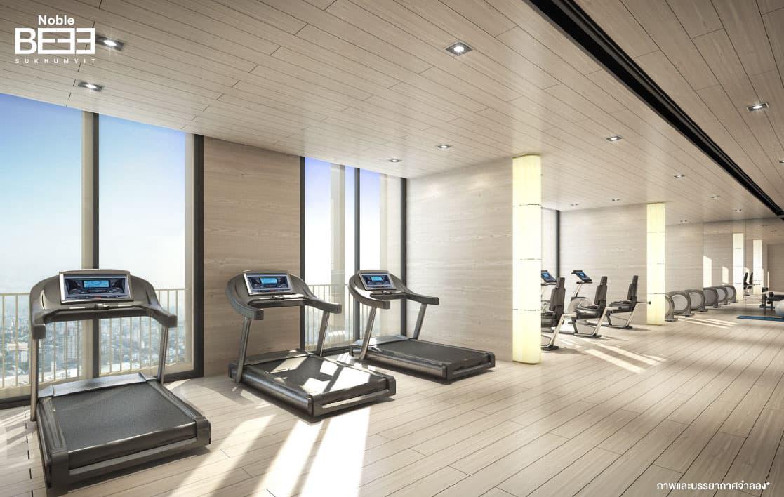 ภาพจำลองห้องฟิตเนสของโครงการ Noble BE33 Sukhumvit (โนเบิล บีเทอร์ตี้ทรี สุขุมวิท)