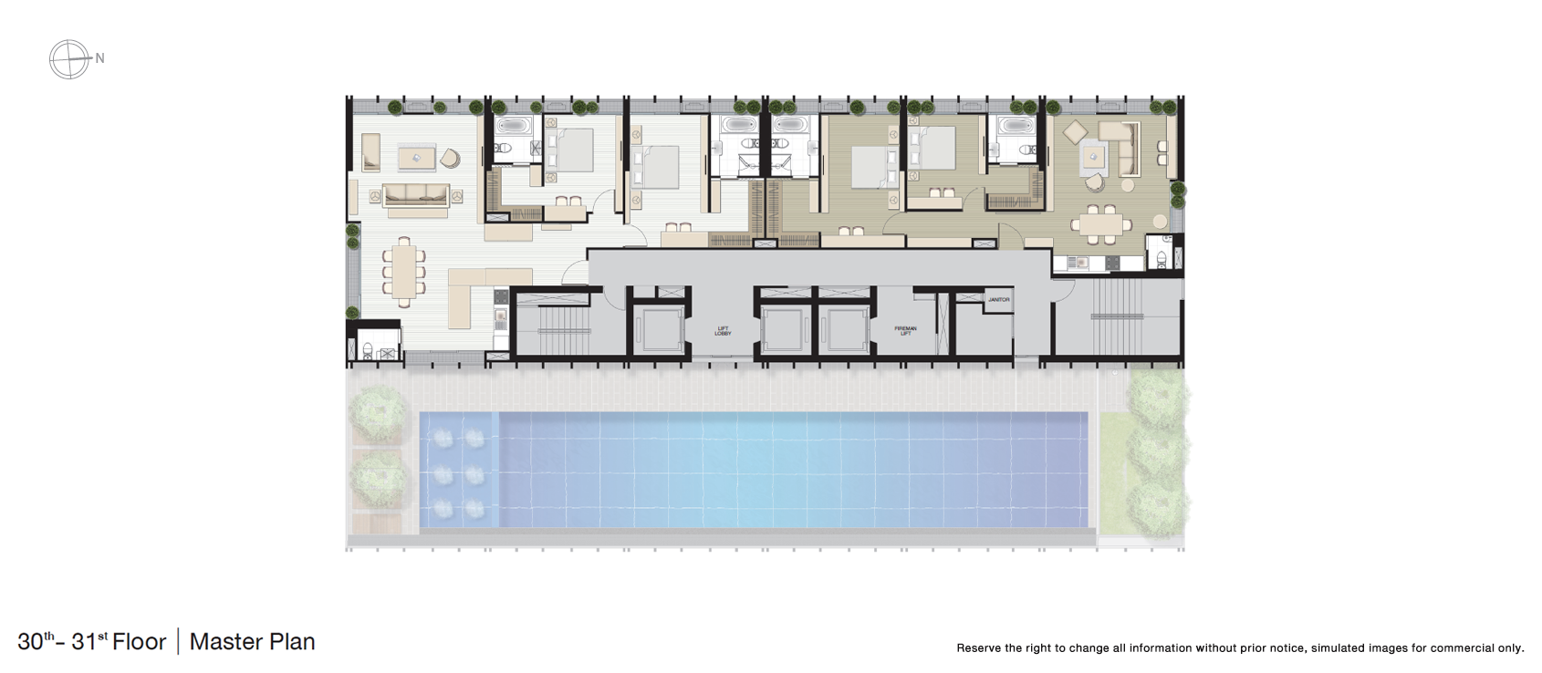 แปลนชั้น 30-31 ของโครงการ Noble BE33 Sukhumvit (โนเบิล บีเทอร์ตี้ทรี สุขุมวิท)