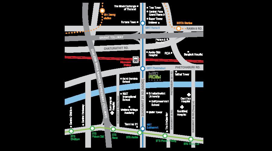 แผนที่โครงการ Ideo Mobi Asoke (ไอดีโอ โมบิ อโศก)