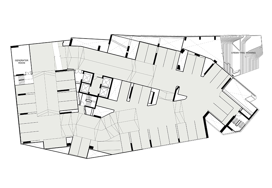 ชั้น 1-6 เป็นพื้นที่จอดรถของโครงการ Ideo Mobi Asoke (ไอดีโอ โมบิ อโศก)