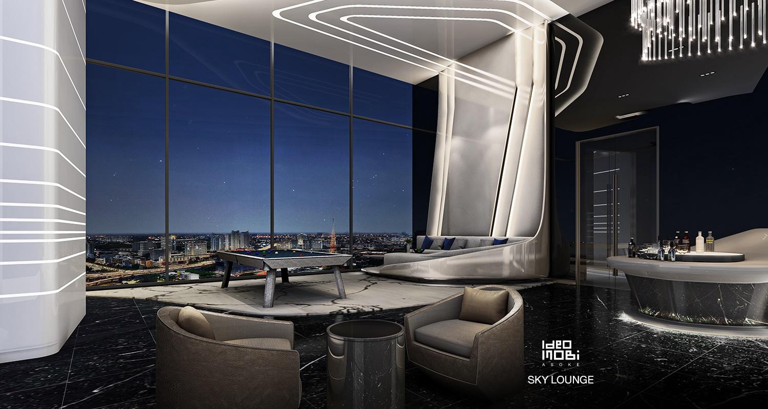 Sky Lounge ของคอนโด Ideo Mobi Asoke (ไอดีโอ โมบิ อโศก)
