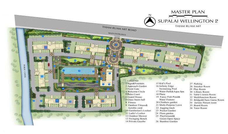 รายการส่วนกลางของคอนโดพร้อมอยู่ Supalai Wellington 2 (ศุภาลัย เวลลิงตัน 2 )