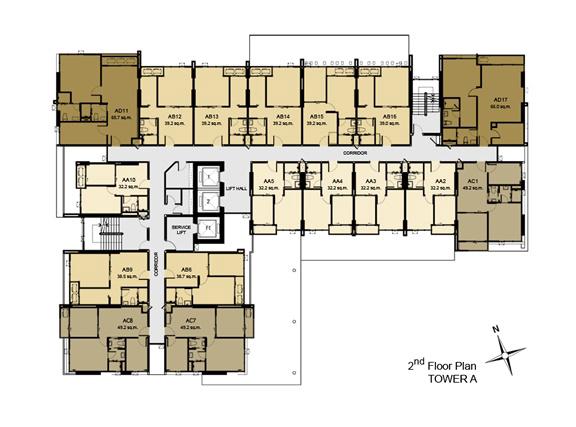 ชั้น 2 อาคาร A คอนโด Aspire rama 9 (แอสปาย พระราม 9)