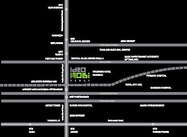 ที่ตั้งของคอนโด Ideo mobi พระราม 9