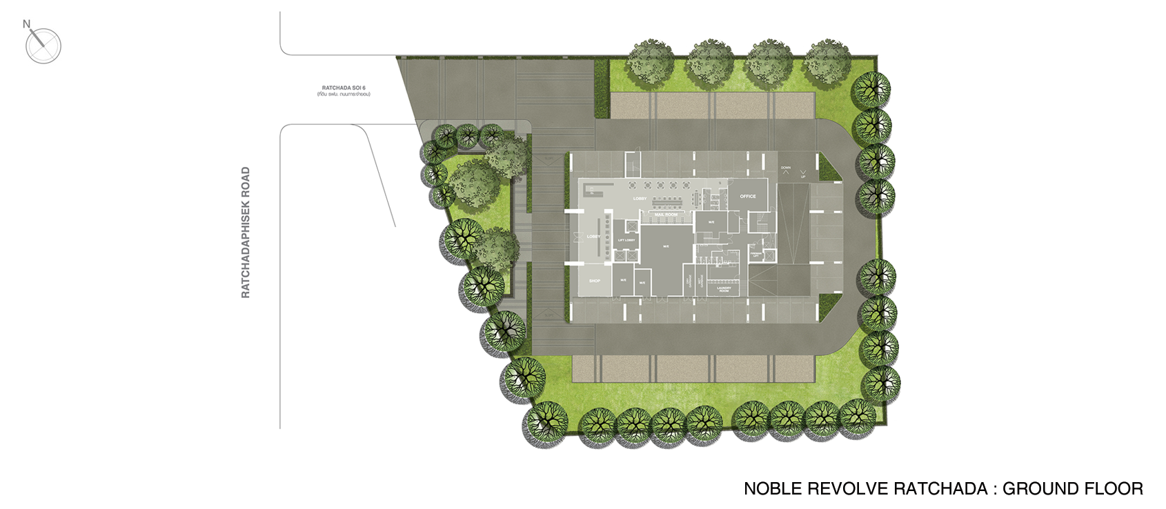 รีวิว Noble Revolve Ratchada (โนเบิล รีโวล รัชดา) แปลนอาคาร