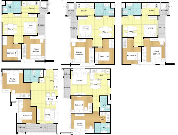 แบบห้อง คอนโดสุขุมวิท The Bloom Sukhumvit 71 (เดอะ บลูม สุขุมวิท 71)