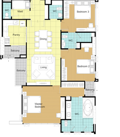 แบบห้อง คอนโดสุขุมวิท The Bloom Sukhumvit 71 (เดอะ บลูม สุขุมวิท 71)