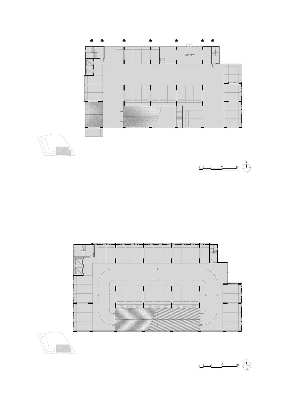 แผนผังอาคารจอดรถชั้น 1-7 ของคอนโด The Base Park West สุขุมวิท 77