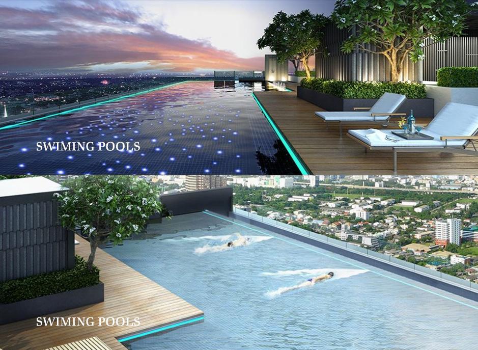 สระว่ายน้ำของคอนโดพร้อมอยู่ H Condo สุขุมวิท 43