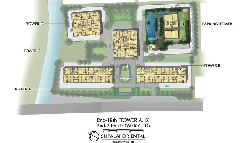 แผนผังของคอนโดหรู_กรุงเทพ_Supalai Oriental Sukhumvit 39 (ศุภาลัย โอเรียนทัล สุขุมวิท 39)