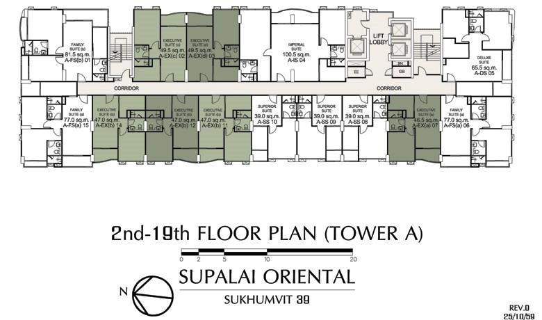 คอนโดหรู_กรุงเทพ_Supalai Oriental Sukhumvit 39 (ศุภาลัย โอเรียนทัล สุขุมวิท 39) อาคาร A ชั้น 2-19