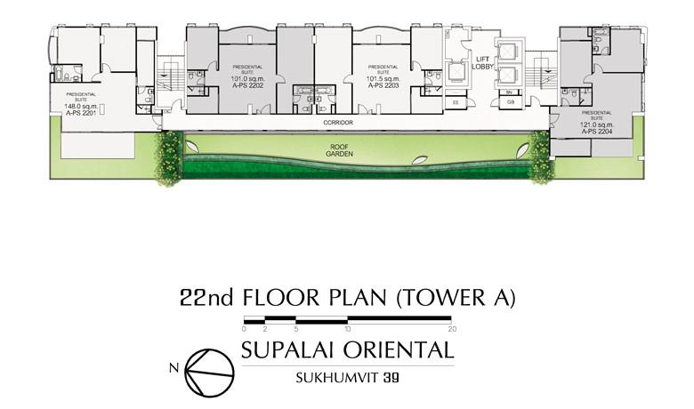 คอนโดหรู_กรุงเทพ_Supalai Oriental Sukhumvit 39 (ศุภาลัย โอเรียนทัล สุขุมวิท 39) อาคาร A ชั้น 22