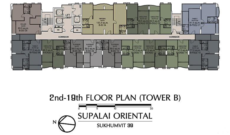 คอนโดหรู_กรุงเทพ_Supalai Oriental Sukhumvit 39 (ศุภาลัย โอเรียนทัล สุขุมวิท 39) อาคาร B ชั้น 2-19
