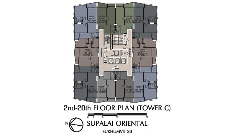 คอนโดหรู_กรุงเทพ_Supalai Oriental Sukhumvit 39 (ศุภาลัย โอเรียนทัล สุขุมวิท 39) อาคาร c ชั้น 2-20