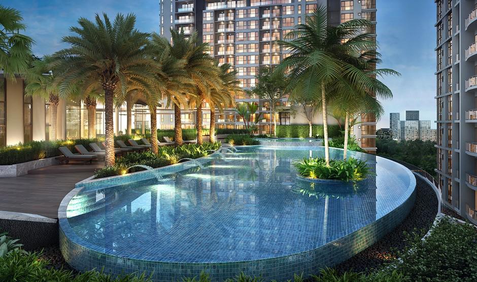 สระว่ายน้ำของคอนโด Supalai Oriental Sukhumvit 39 (ศุภาลัย โอเรียนทัล สุขุมวิท 39)