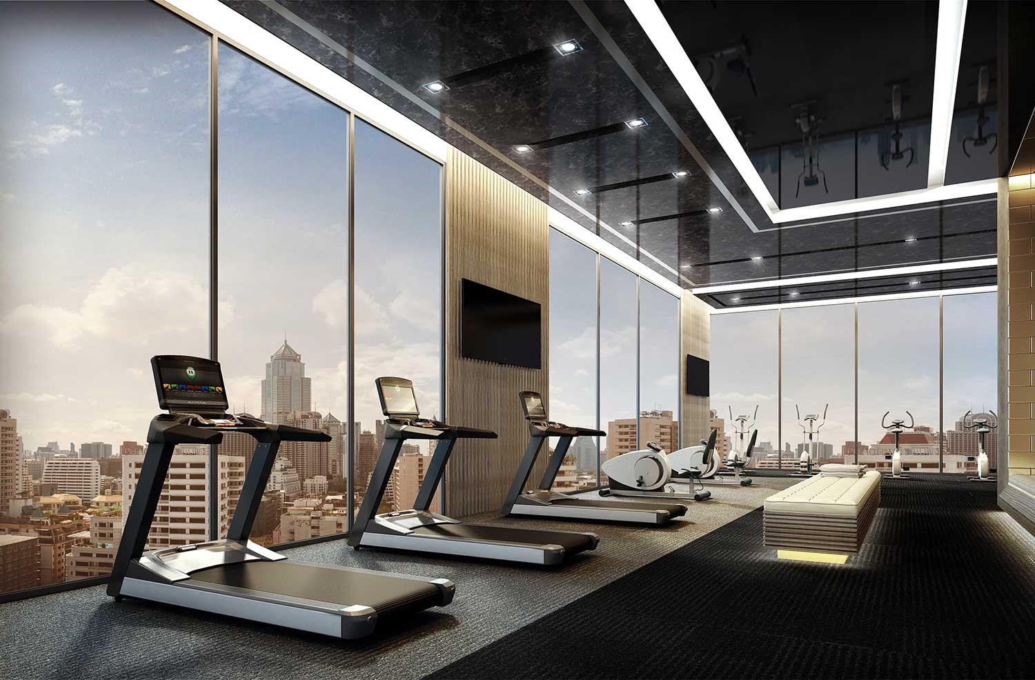 ฟิตเนส ตั้งอยู่บริเวณชั้น 9 ของคอนโด คิว สุขุมวิท (Q Sukhumvit)