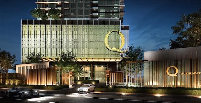 พื้นที่จอดรถของคอนโด คิว สุขุมวิท (Q Sukhumvit) เริ่มตั้งแต่ชั้นใต้ดิน-ชั้น 8 คิดเป็น %