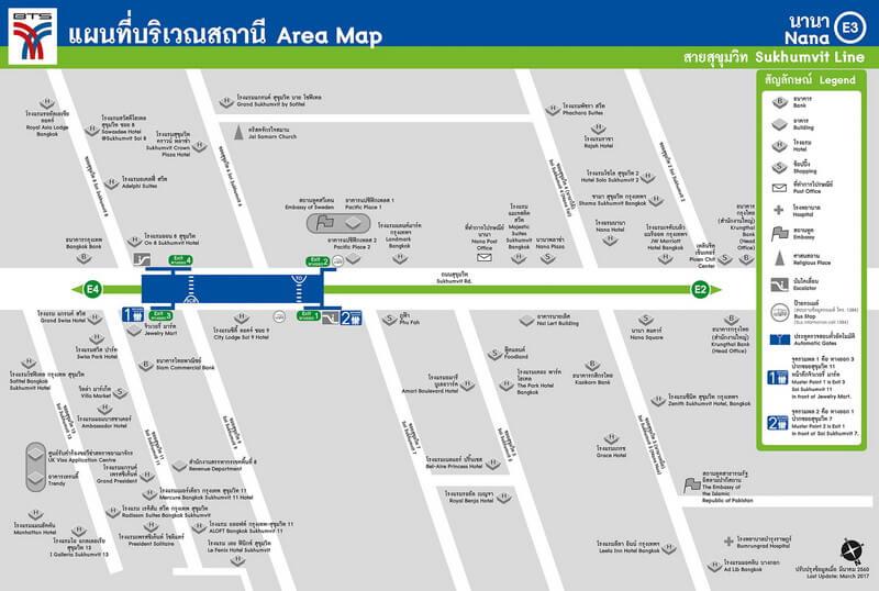 แผนที่สถานีรถไฟฟ้า BTS นานา
