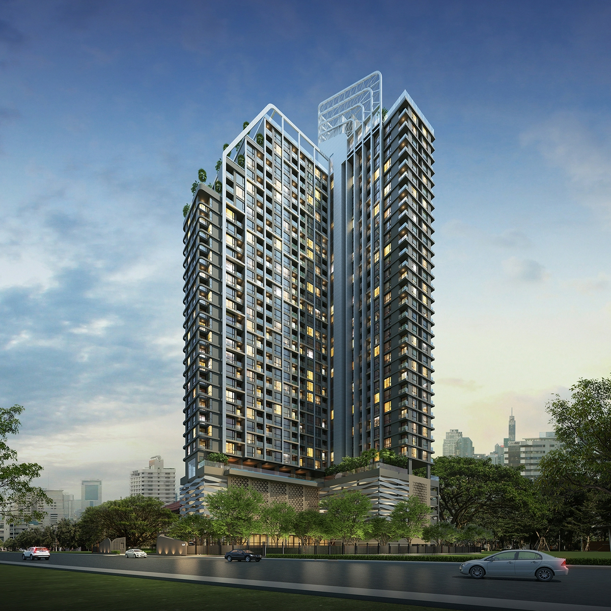ภาพจำลองบรรยากาศ โครงการ The CLEV Riverline เจ้าพระยา-วงศ์สว่าง คอนโดใกล้ MRT สายสีม่วง