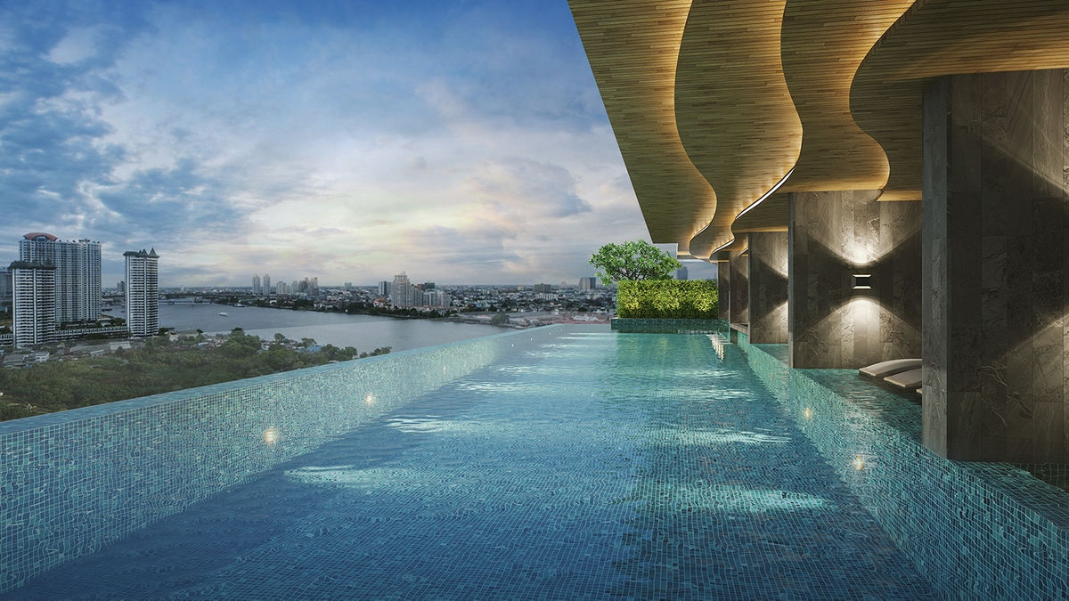 ภาพจำลองบรรยากาศ โครงการ The CLEV Riverline เจ้าพระยา-วงศ์สว่าง คอนโดใกล้ MRT สายสีม่วง