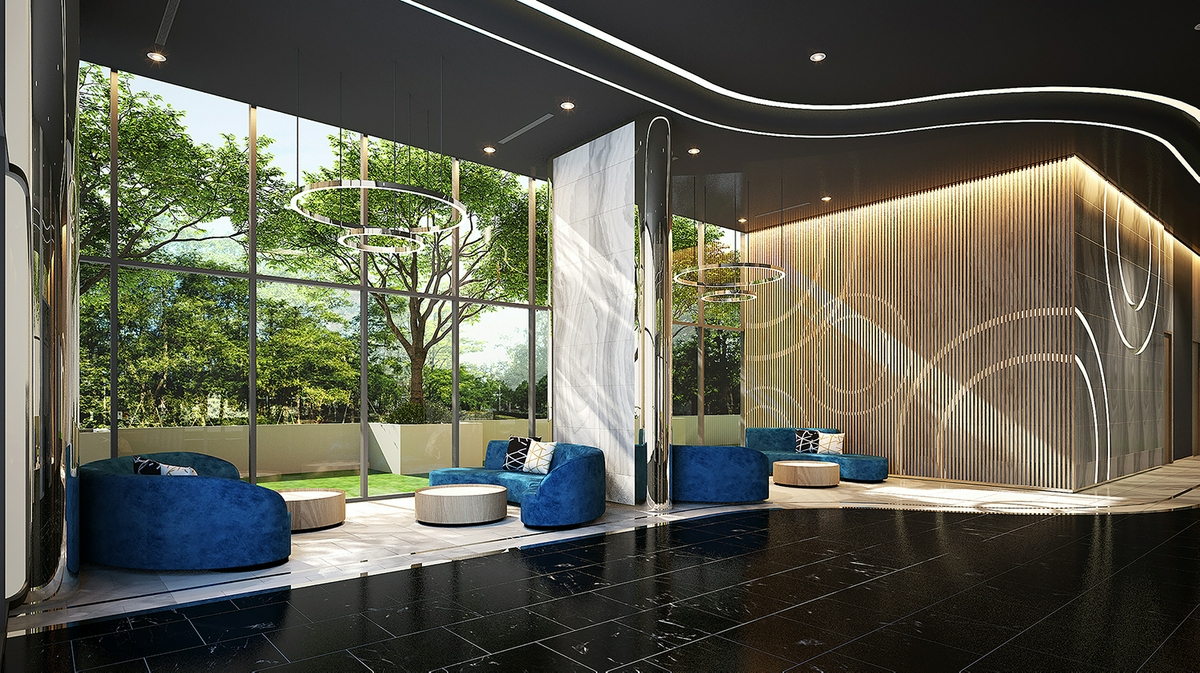 ภาพจำลองบรรยากาศ โครงการ The CLEV Riverline เจ้าพระยา-วงศ์สว่าง คอนโดใกล้ MRT สายสีม่วง