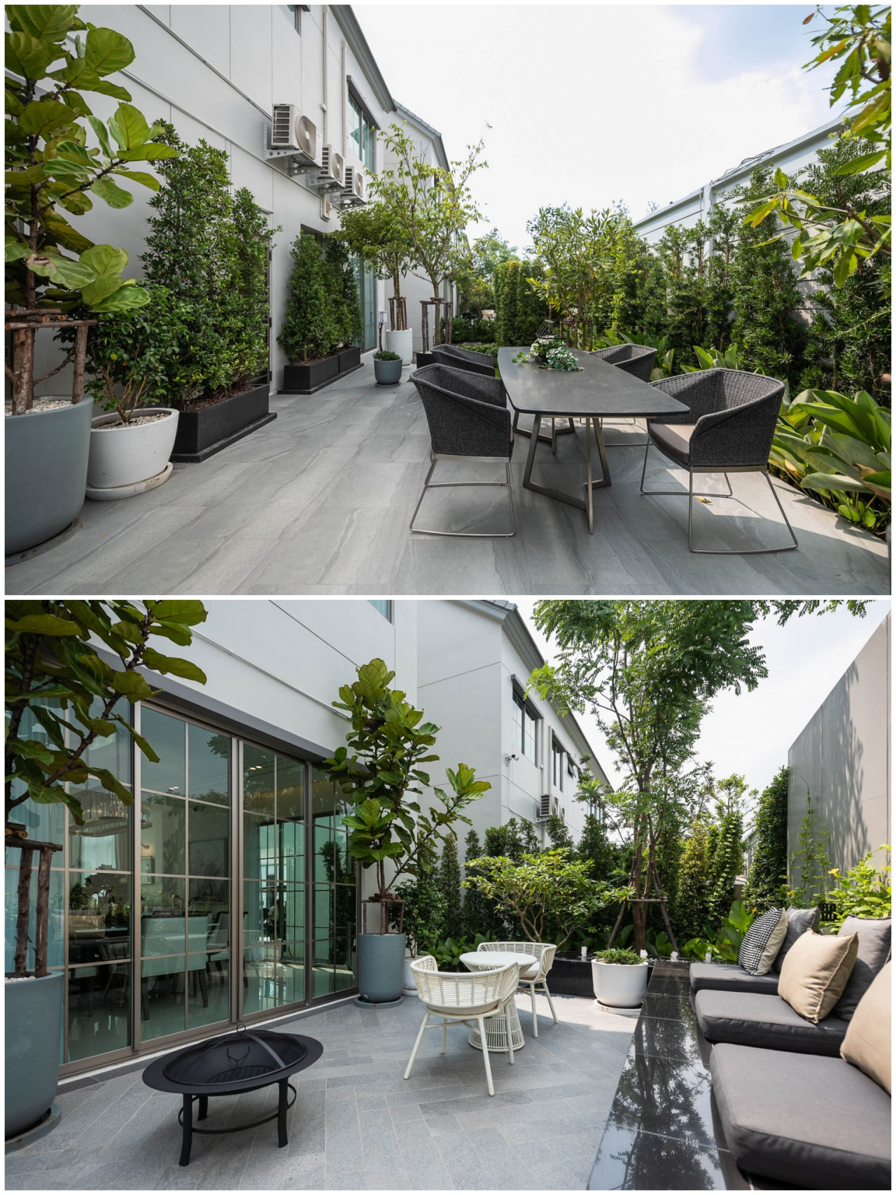 รีวิว บารานี บลิซ รังสิต คลอง 3 Baranee Bliss Rangsit Khlong 3_สวนหลังบ้านแบบบ้านเดี่ยว Northwich และ Richmond