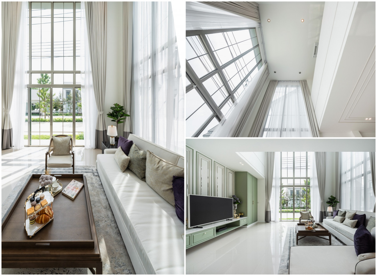 รีวิว บารานี บลิซ รังสิต คลอง 3 Baranee Bliss Rangsit Khlong 3_รีวิวแบบบ้าน Richmond Living Area พร้อม Double Volume สูง 6.3 เมตร