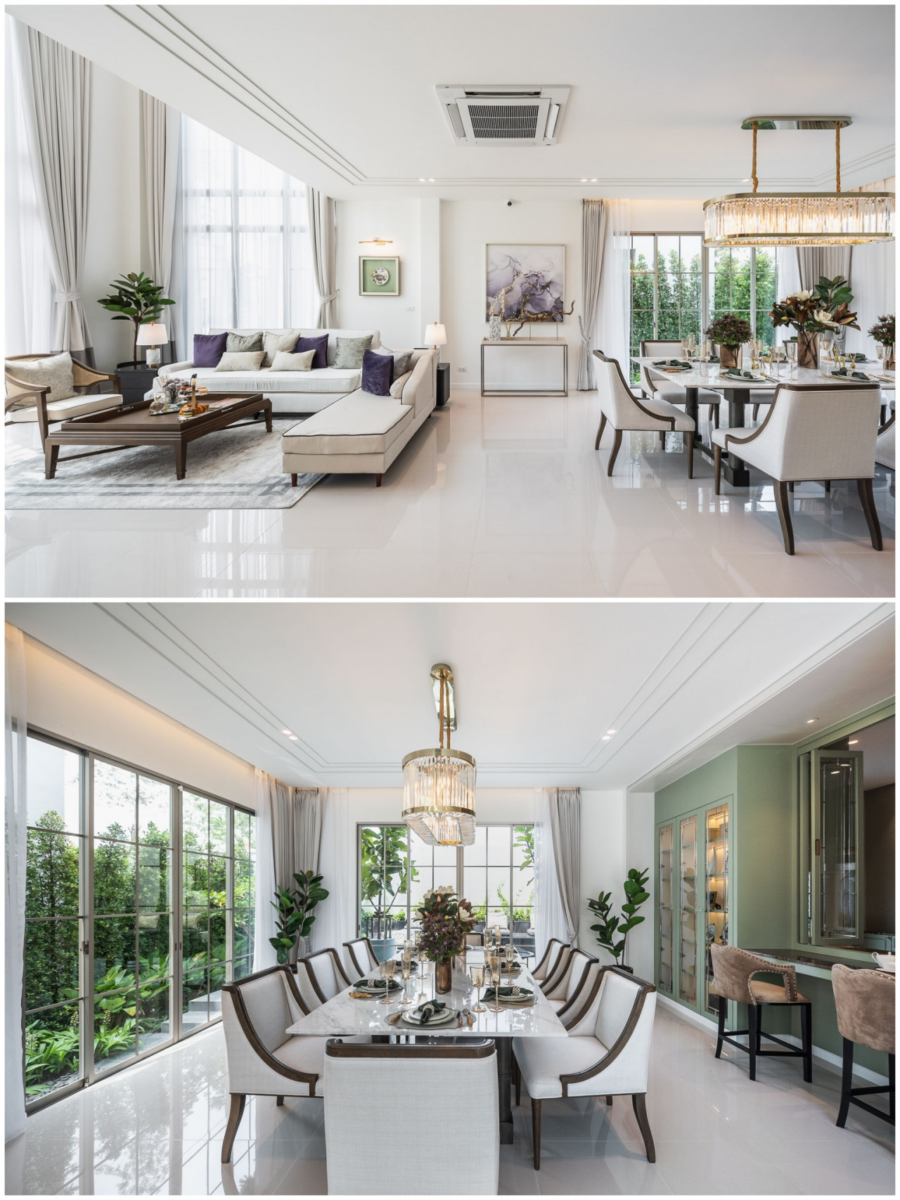 รีวิว บารานี บลิซ รังสิต คลอง 3 Baranee Bliss Rangsit Khlong 3_รีวิวแบบบ้าน Richmond Living Area เชื่อมกับ Dining Area แบบ Open Plan