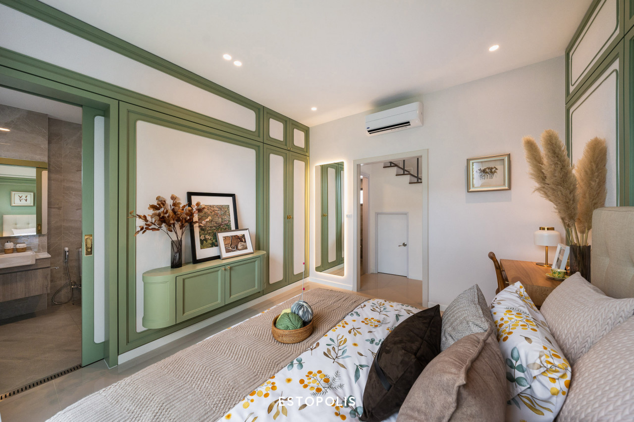 รีวิว บารานี บลิซ รังสิต คลอง 3 Baranee Bliss Rangsit Khlong 3_รีวิวแบบบ้าน Richmond ห้องนอนชั้นล่างออกแบบ Universal